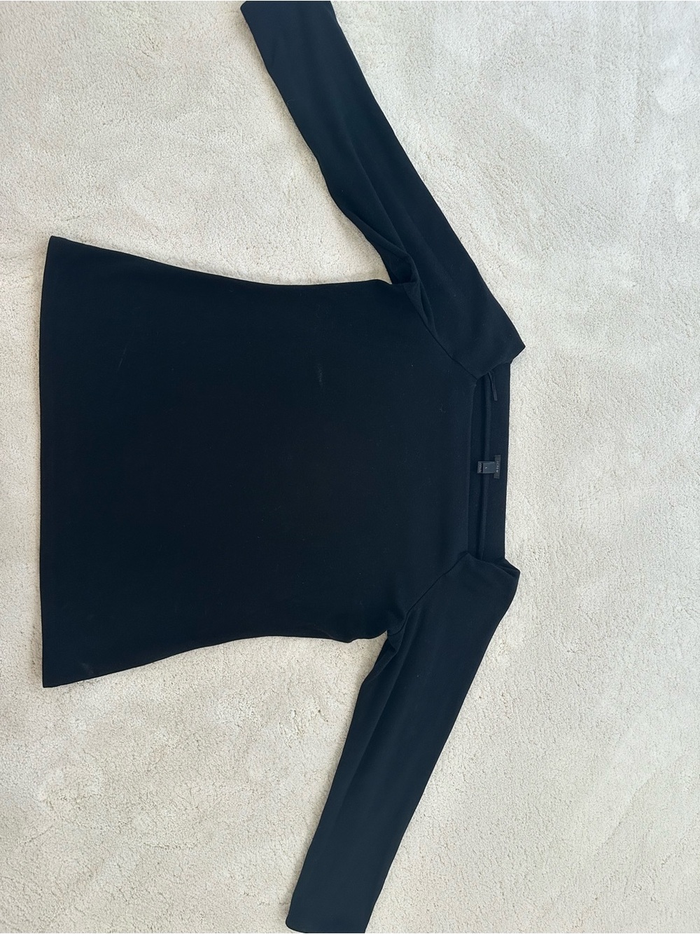 J. Crew Black Off-the-Shoulder Long Sleeve Top - Picture 3 of 4
